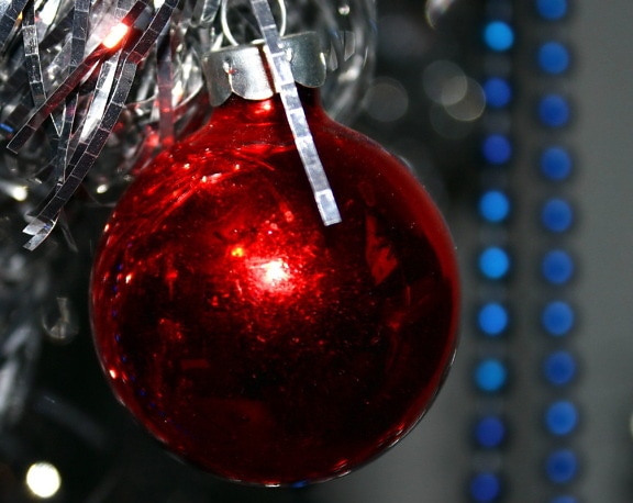 adorno de navidad, bola roja, decoración