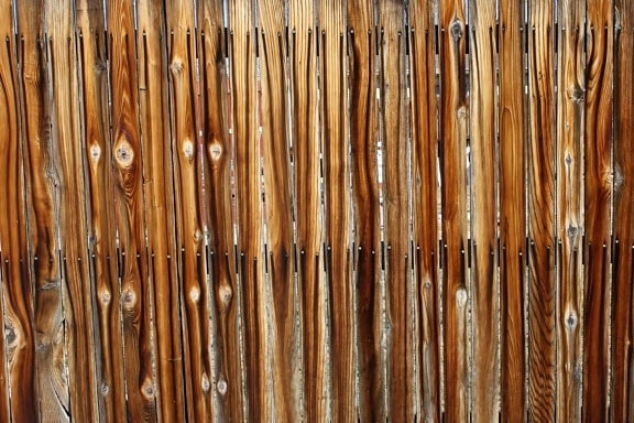 gard din lemn, rugina unghii, dungi, textura, scanduri de lemn