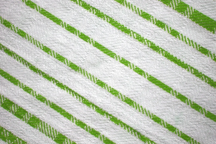 dishcloth, lime green color, diagonal stripes, lines, fabric