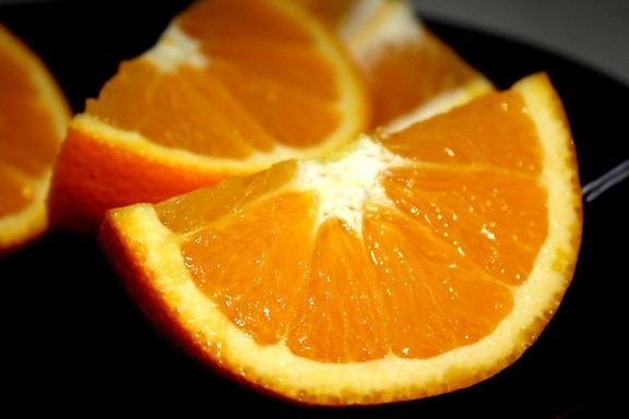 Orangenscheiben, Viertel, frisches Obst
