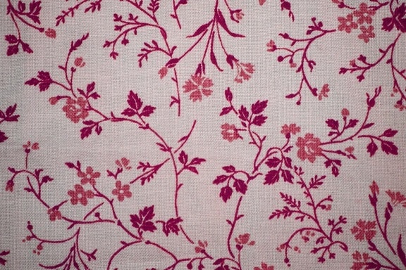 pink, white, floral print fabric, floral design, texture