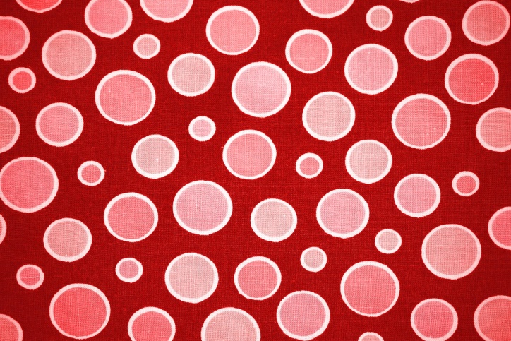 red fabric, dots design, texture, textil