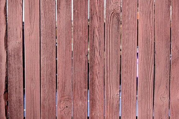 vermelho manchado cerca, textura, pranchas de madeira