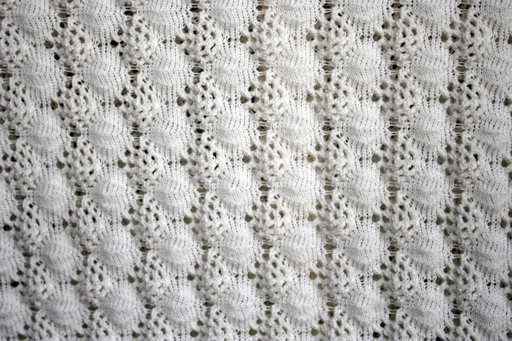 bílé háčkované, pletené, textury