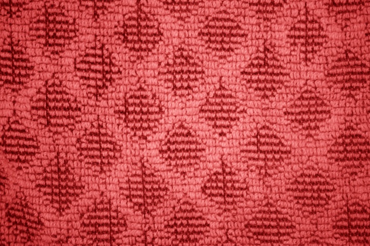 rojo, paño, toalla, patrón, de cerca