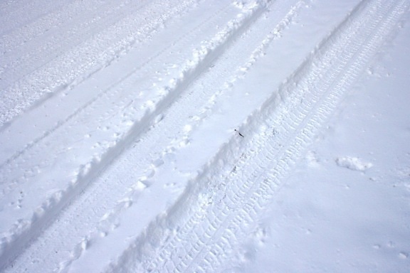 la capa de nieve, camino, invierno
