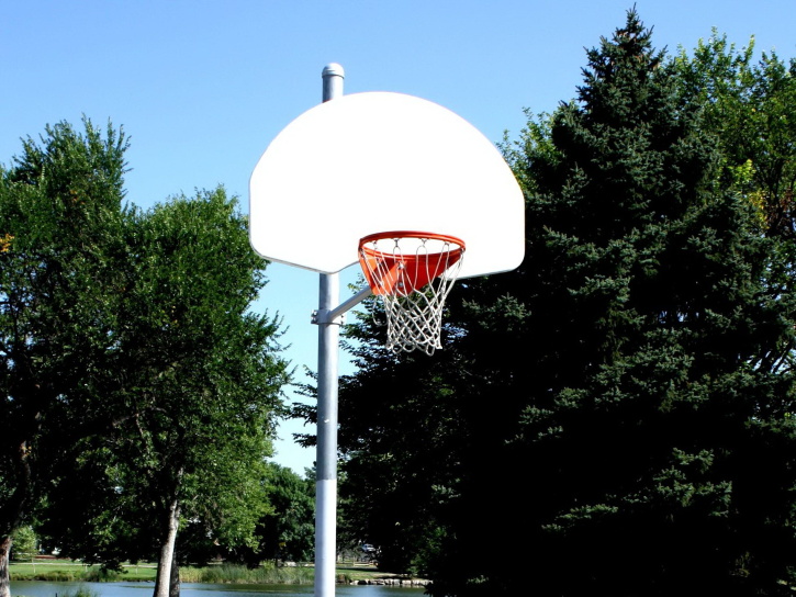 basketball hoop, basketball court, playground