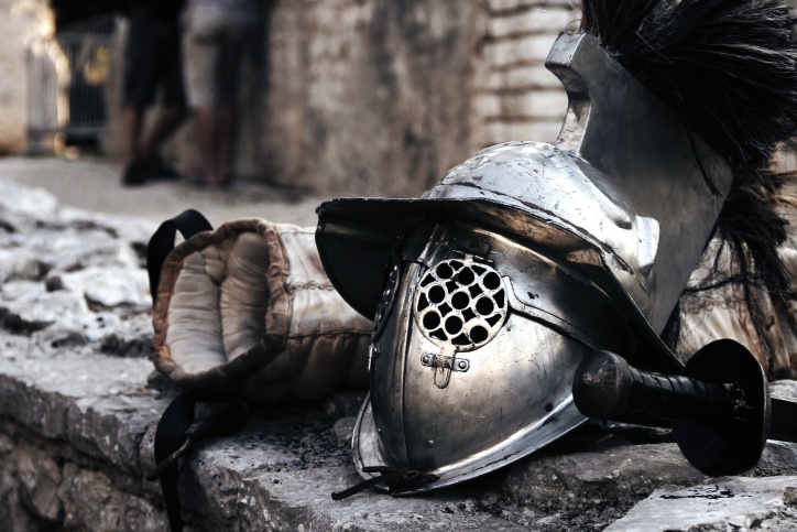 knight armor, metal armor, ancient, arena, battle