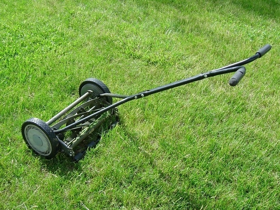 mower, green grass, lawn, object