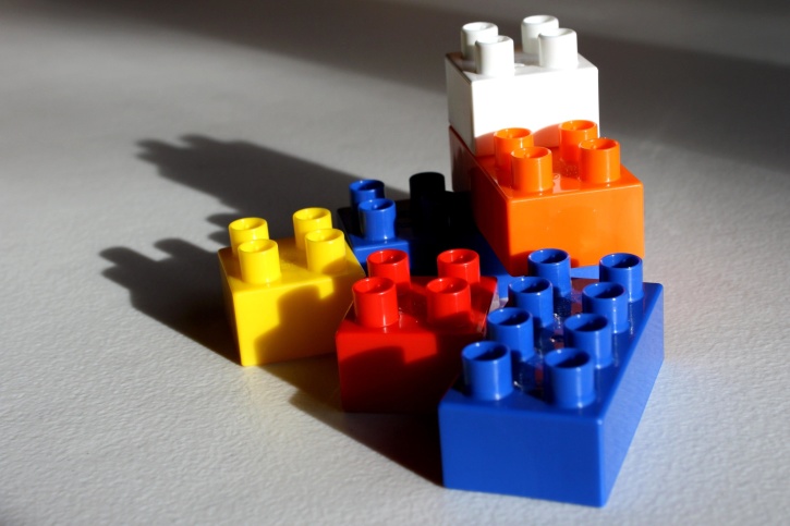 blocs de plastique lego, jouets en plastique