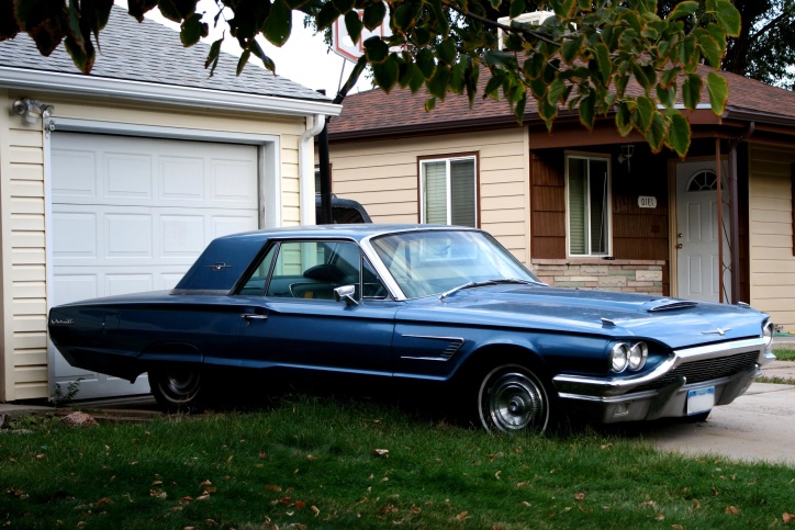 Oldtimer Auto, Garage, blau, retro, Auto, Fahrzeug, Straße, Haus
