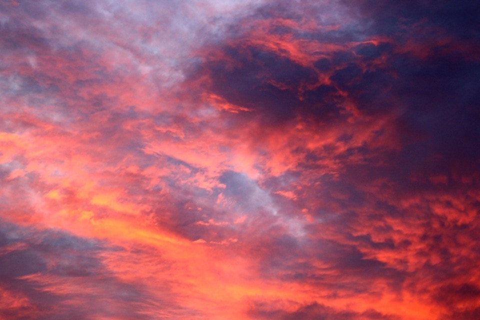 Free picture: clouds, sunrise, dark sky
