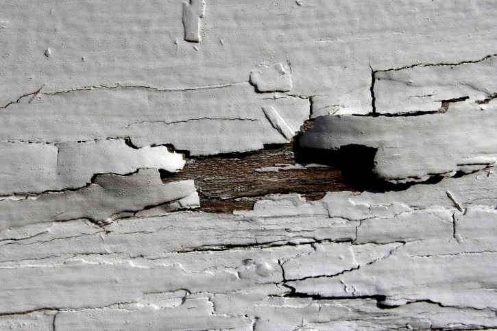 white paint, wood, cracks, texture