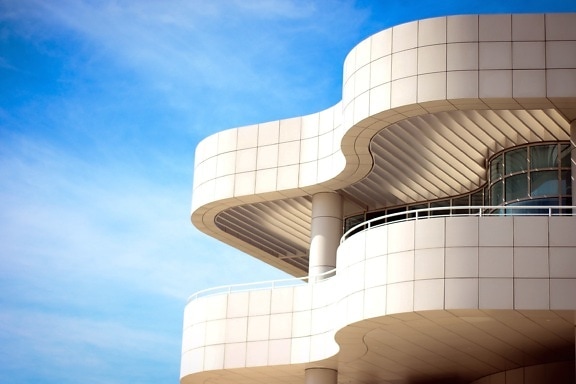 architecture, bâtiment, affaires, design futuriste contemporain, courbe