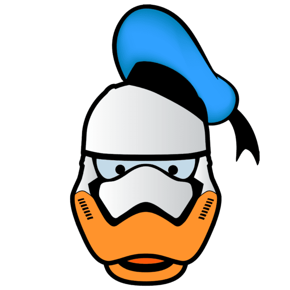 famous cartoon character, computer graphic, vector, duck, face