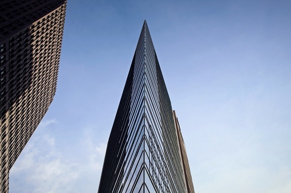 l'architecture moderne, triangle, haut, montée, bâtiment, Berlin