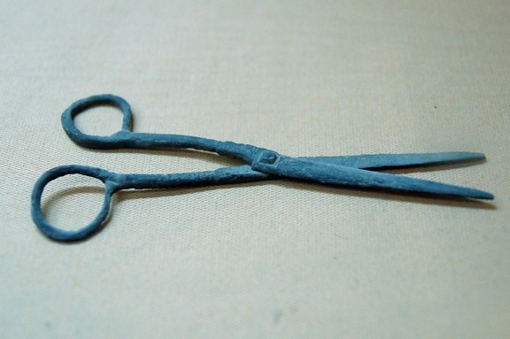 old scissors, rust, metal, hand tool