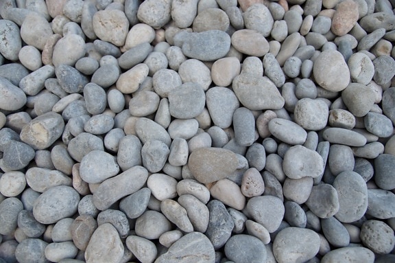 yuvarlak taşlar, gri, kayalar