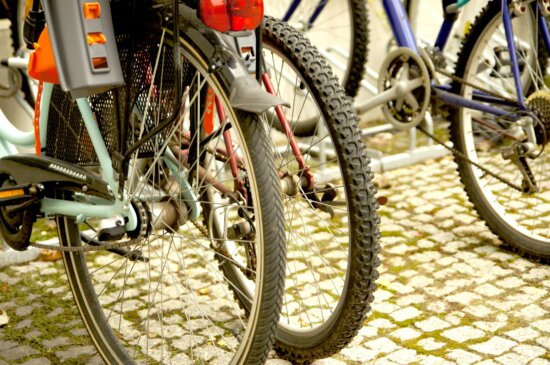 rear wheel, bicycle, bicycle rack