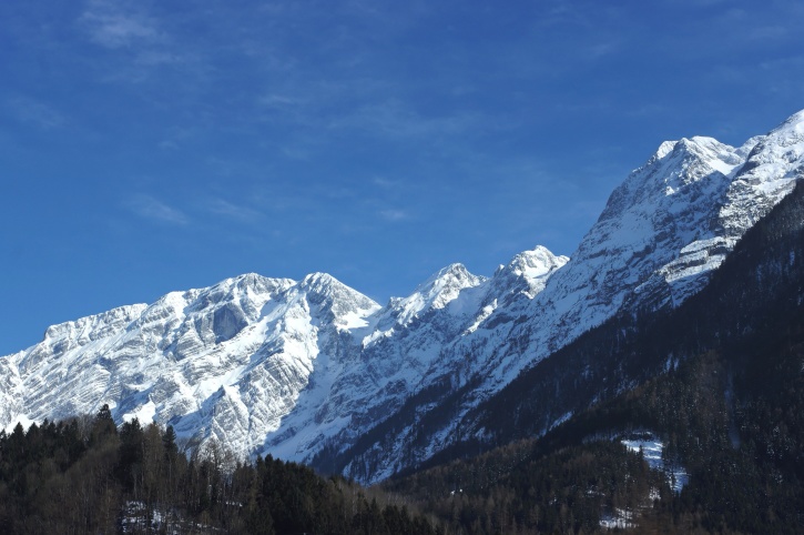 sne, bjerge, Østrig, Alperne, Europa