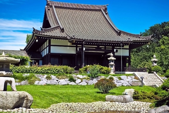 casa ecológica, arquitectura, Asia, templo