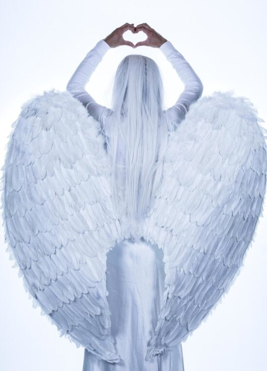 ali d'angelo, ragazza, donna, fede, religione, bianco