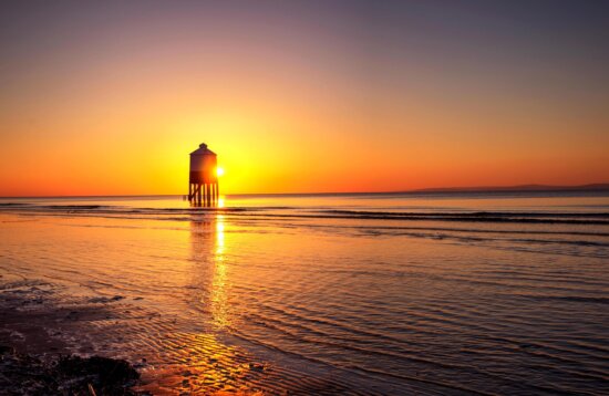 Strand, Sonnenuntergang, Leuchtturm, Sonnenaufgang, ruhiges Wasser, Natur, Landschaft, Meer