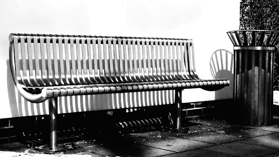 seat, street, metal bench, furniture