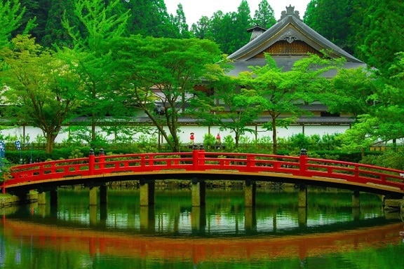 puente de madera, Asia, puente, tradicional