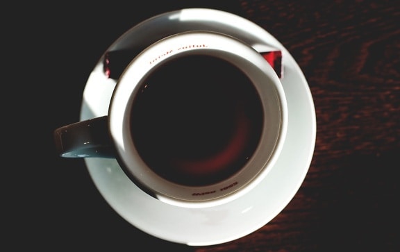 cốc cà phê, cà phê, nóng, mug, sứ, chiếc đĩa