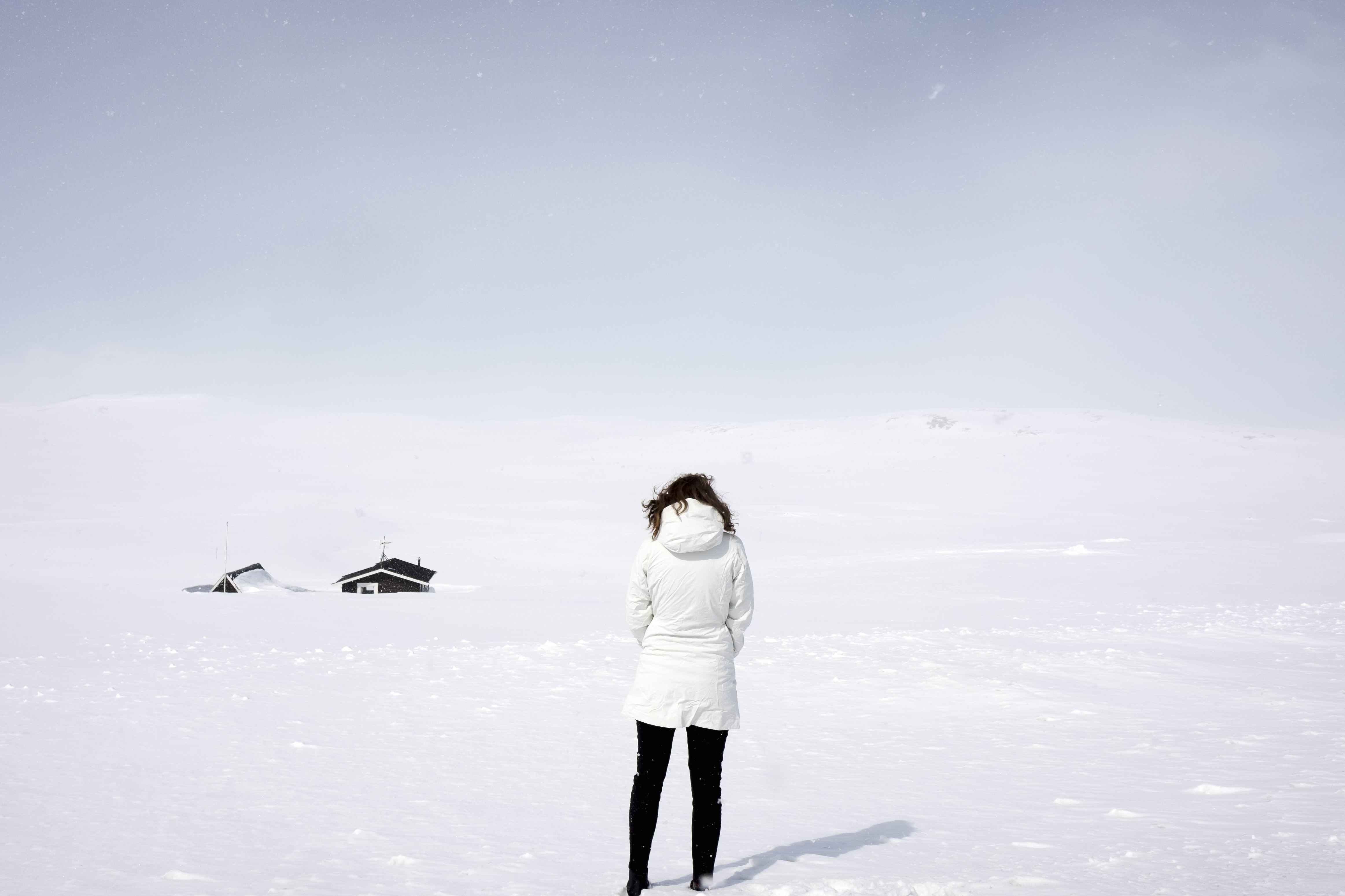 Imagen gratis: invierno, ropa, mujer, nieve, tiempo, blanco, frío