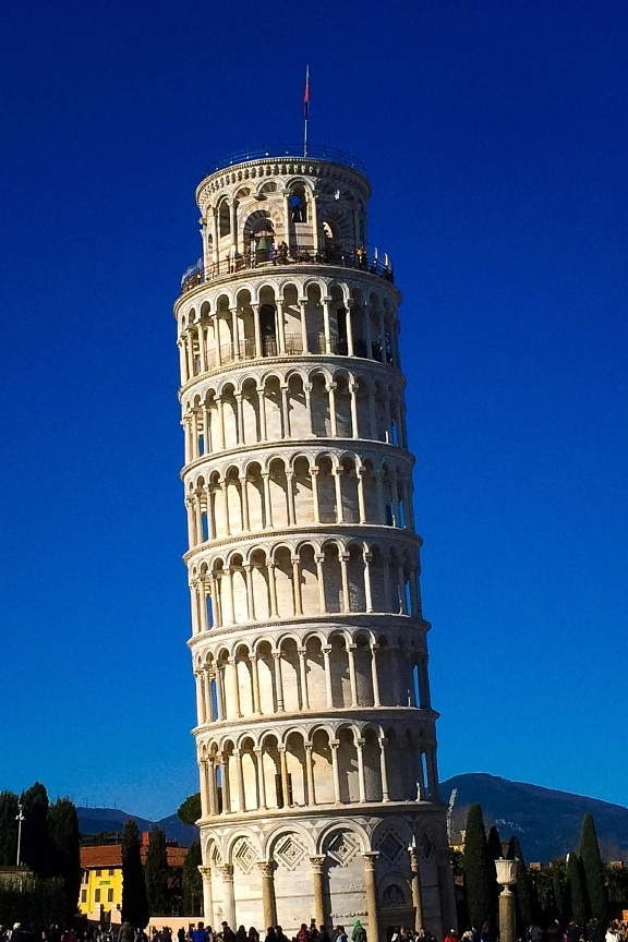 Italia, a pisai ferde torony, torony, nyári, utazás, turistalátványosság