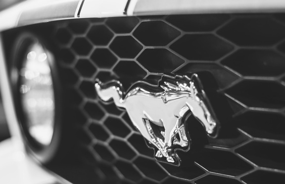Mustang, pretas, cavalo, cavalo, carro, distintivo, cavalo, automóvel, carros