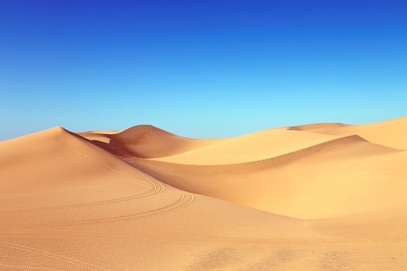 deserto, secco, dune di sabbia, cielo, sole, sabbia
