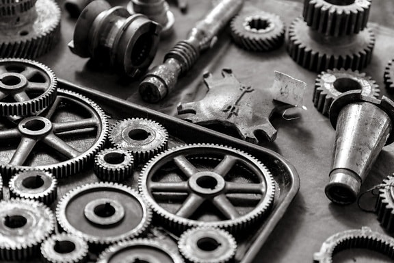 metall tannhjul, mekanisme, tekniske, metall skruer, utstyr, verktøy