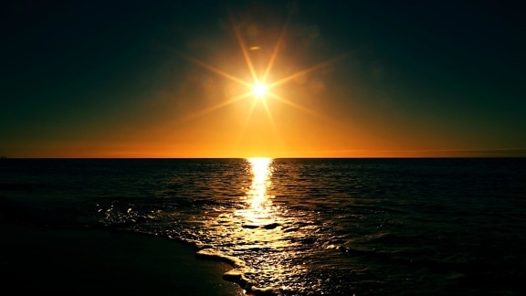 matahari terbenam, Laut Utara, daratan, liburan, sunrise, pemandangan, alam, gelap, malam