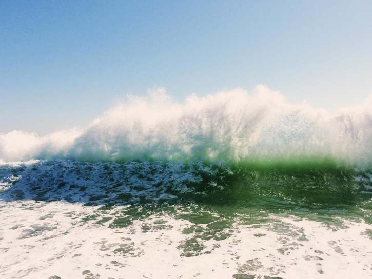 vode, val, oceana, valovi, štrcanje, plaža