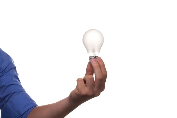light bulb, business, energy, genius, hand