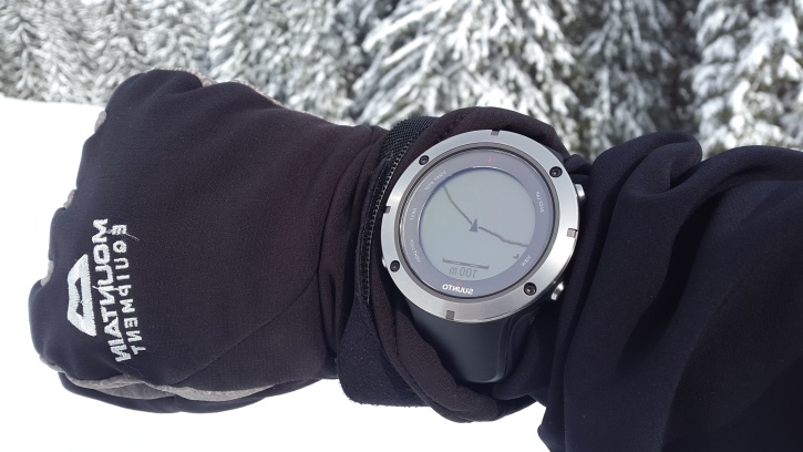 heladas, Alpes, frío, reloj de pulsera, de invierno