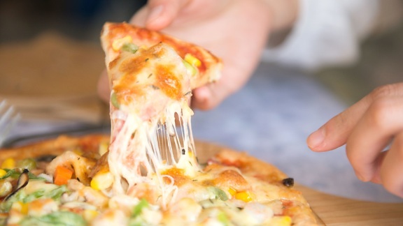 bánh pizza, nhà hàng, nước sốt, lát, thực phẩm, chế độ ăn uống, rau