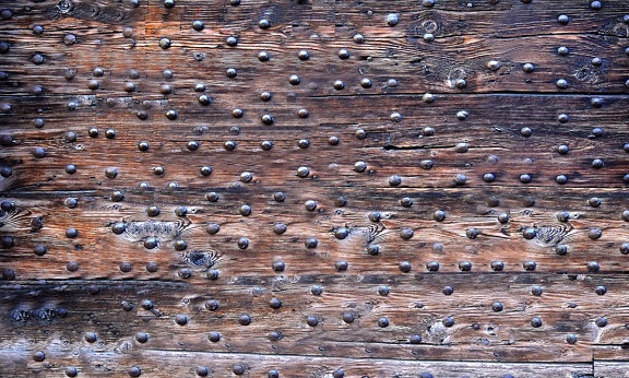 deski drewniane, drewniane, metalowe, ściany, tekstury, wzór