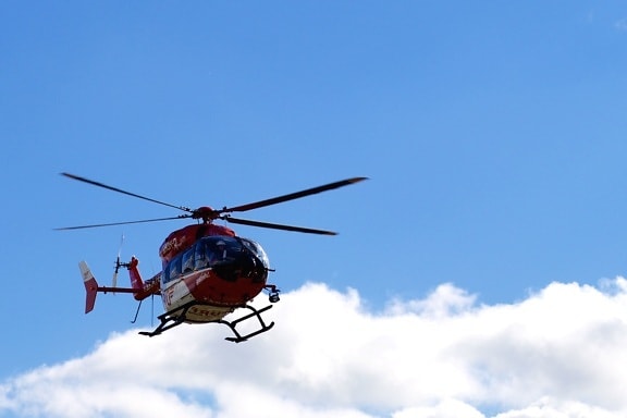 헬리콥터 프로 펠 러, 비행, 푸른 하늘, 여행, 차량
