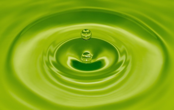 круг, аннотация, вода, круглые, вода, зеленый