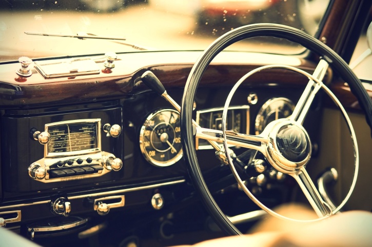 antik, oldtimer, bil, fordon, retro