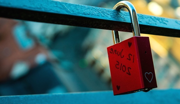 padlock, red, romance, secrecy, security, steel, summer