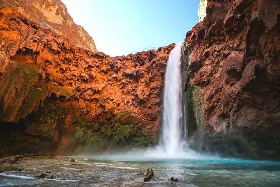 river, waterfall, landscape, water, waterfalls, canyon, cascade waterfall