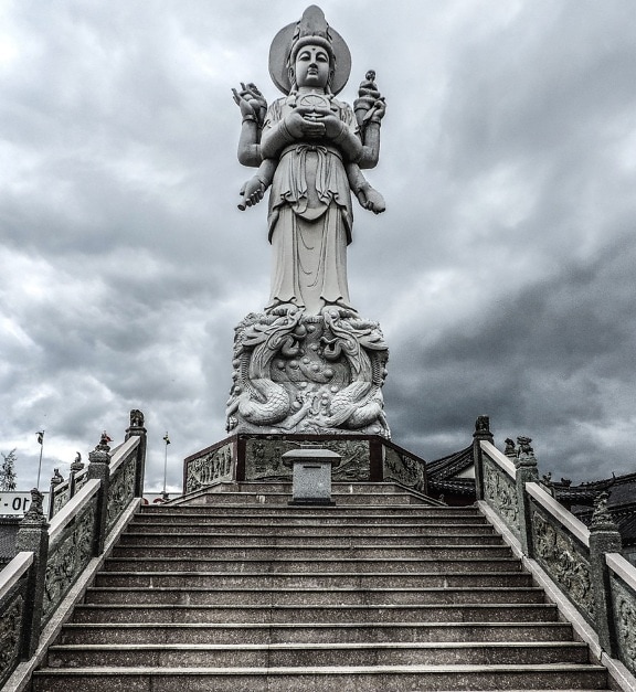 spomenik, religija, skulptura, kip, korake, stepenice, tradicija, obožavanje