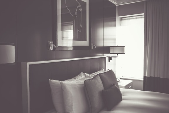 Hotel, izbu, dom, byt, architektúra, postele, spálne