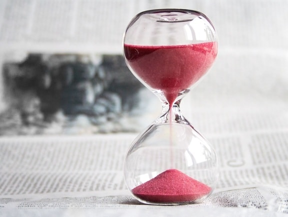 sand, time, timer, glass, hours, newspaper