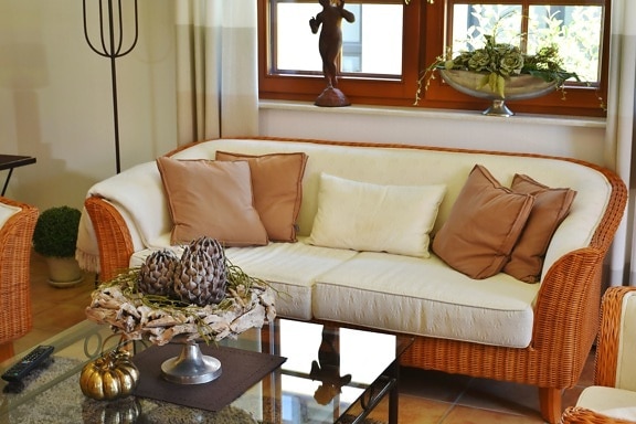 room, sofa, table, window, chair, cushion, furniture